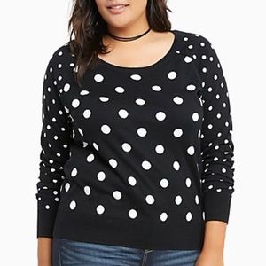 Torrid polka dot sweater